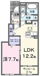 リップルガーデンＦの物件間取画像